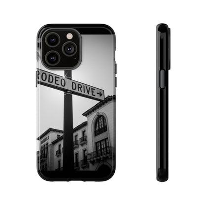 Rodeo Drive Phone Case | Los Angeles Aesthetic Black & White Photography | Luxury LA Street Tough Case for iPhone & Samsung
