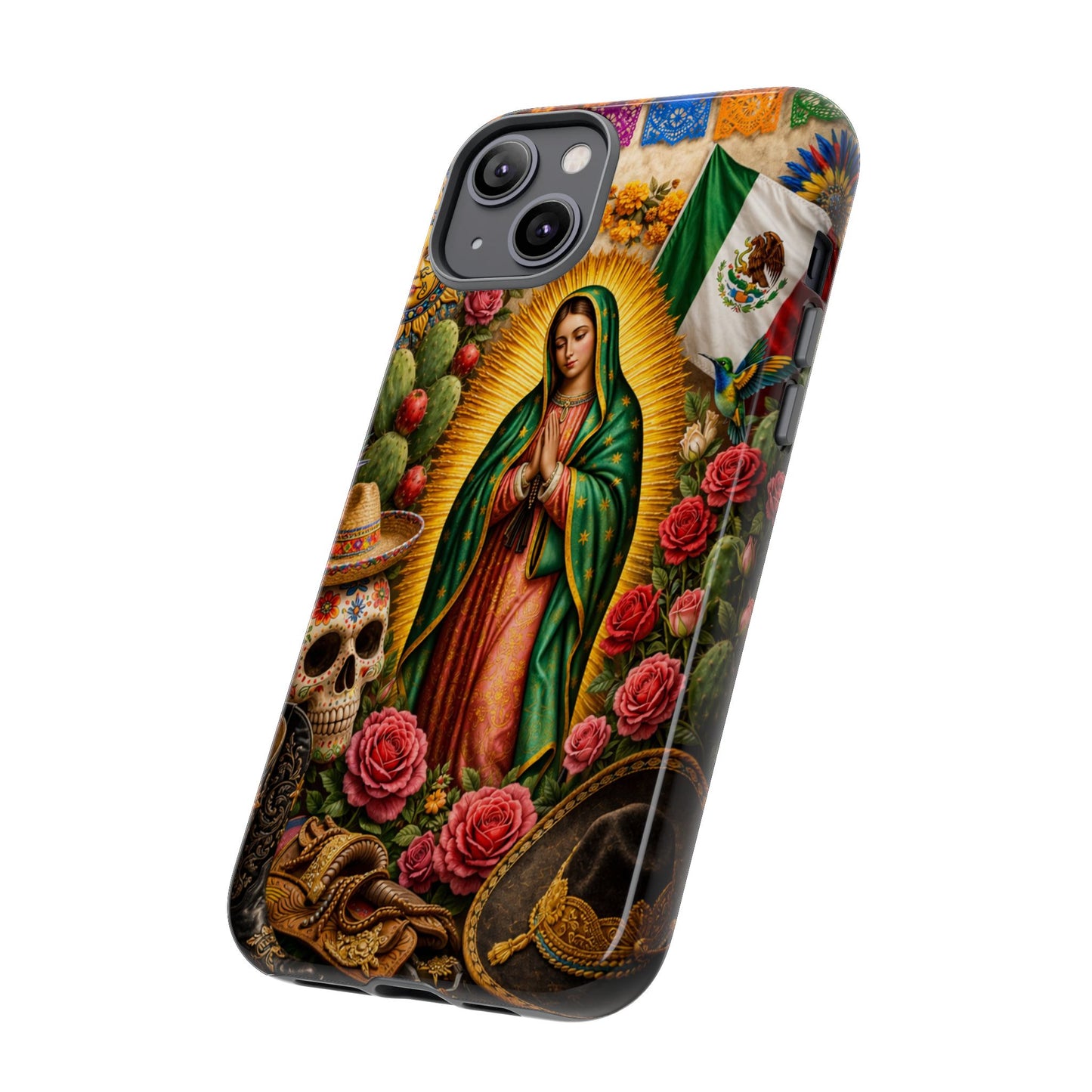Virgen de Guadalupe Phone Case Mexican Floral iPhone Samsung Pixel Case
