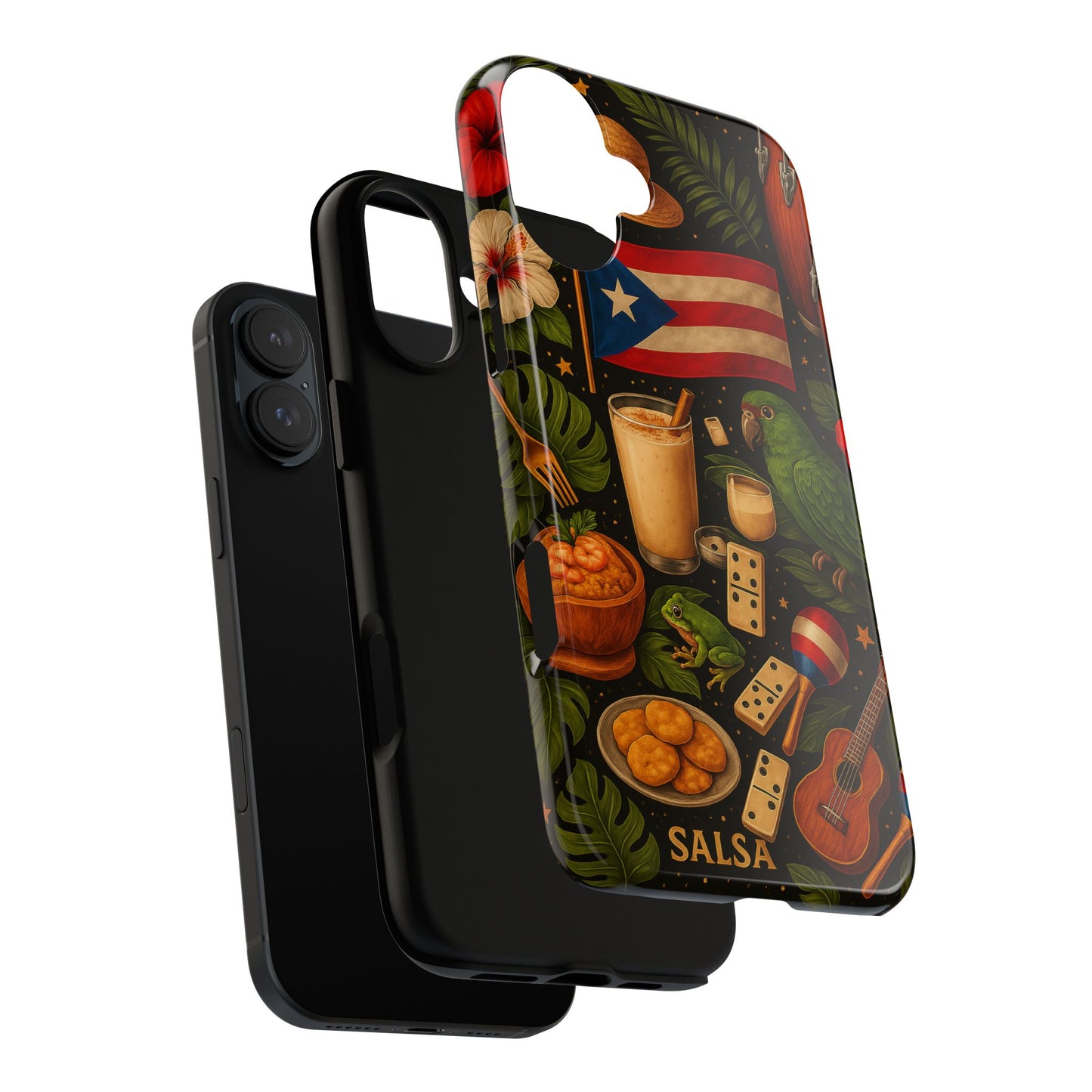 Puerto Rican Culture Phone Case | Boricua Icons Caribbean Aesthetic Tough Protective Case
