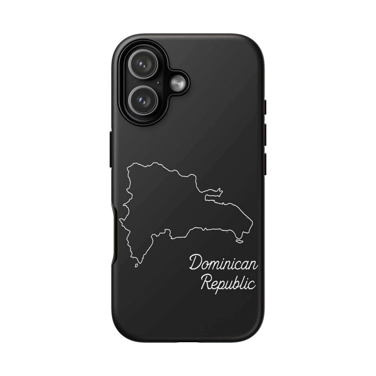 Dominican Republic Outline Phone Case – Minimal Country Map Tough Case (iPhone, Samsung, Pixel)