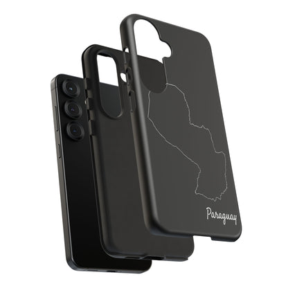 Paraguay Outline Phone Case – Minimal Country Map Tough Case (iPhone, Samsung, Pixel)