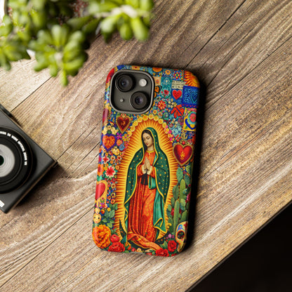 Virgin Mary Guadalupe Phone Case Mexican Folk Art Tough Cover iPhone Samsung