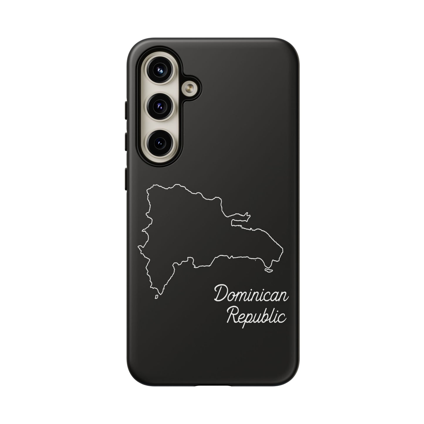 Dominican Republic Outline Phone Case – Minimal Country Map Tough Case (iPhone, Samsung, Pixel)