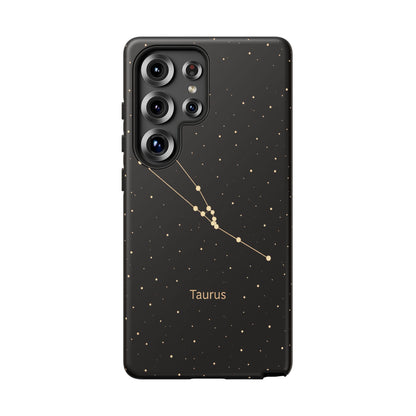 Taurus Zodiac Constellation Phone Case – Luxe Gold Celestial Cover