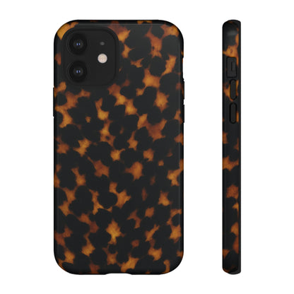 Tortoiseshell Pattern Tough Phone Case | Classic Leopard-Style Protective Cover