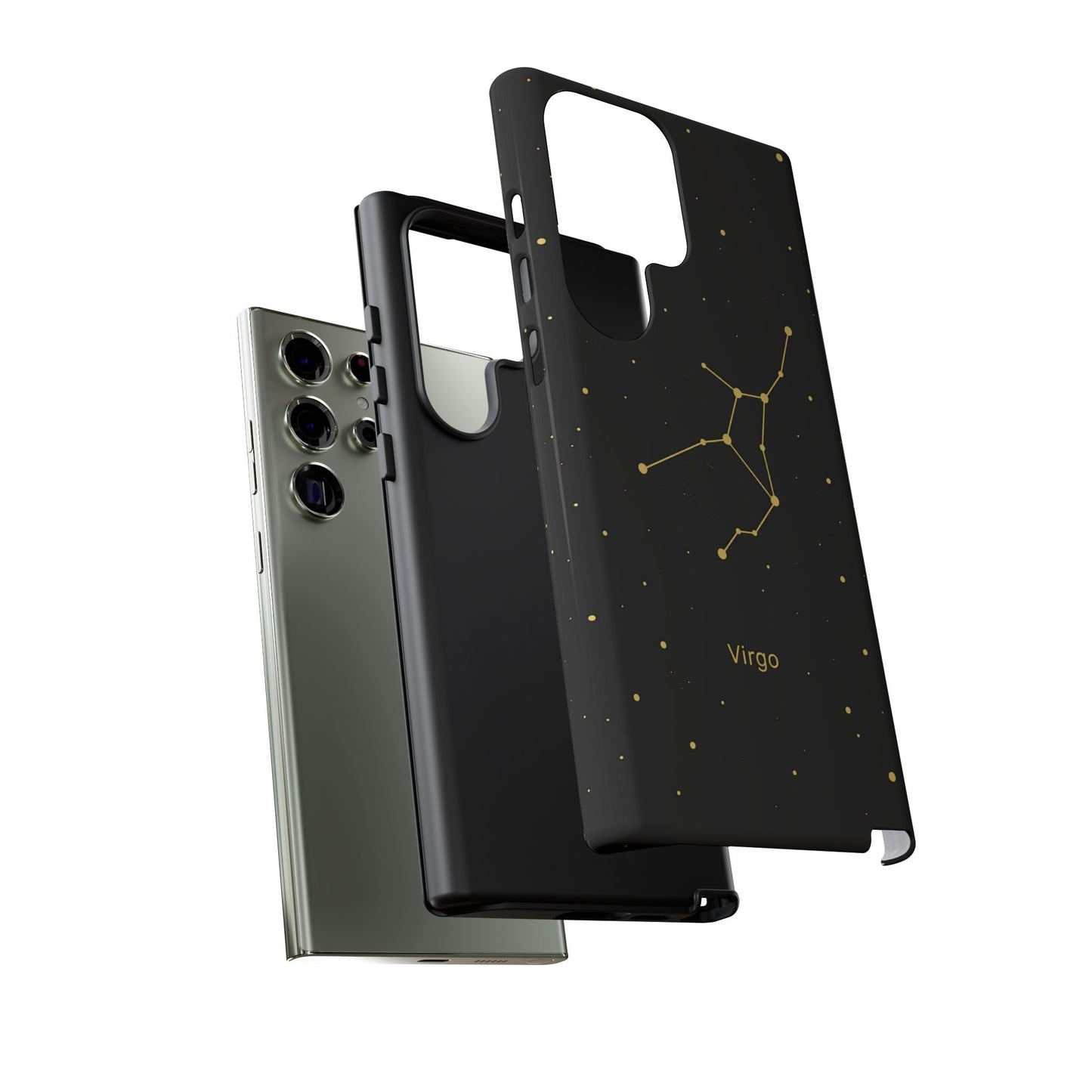 Virgo Zodiac Constellation Phone Case – Luxe Gold Celestial Cover