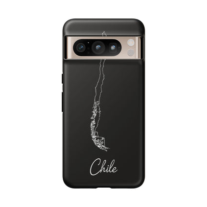 Chile Outline Phone Case – Minimal Country Map Tough Case (iPhone, Samsung, Pixel)