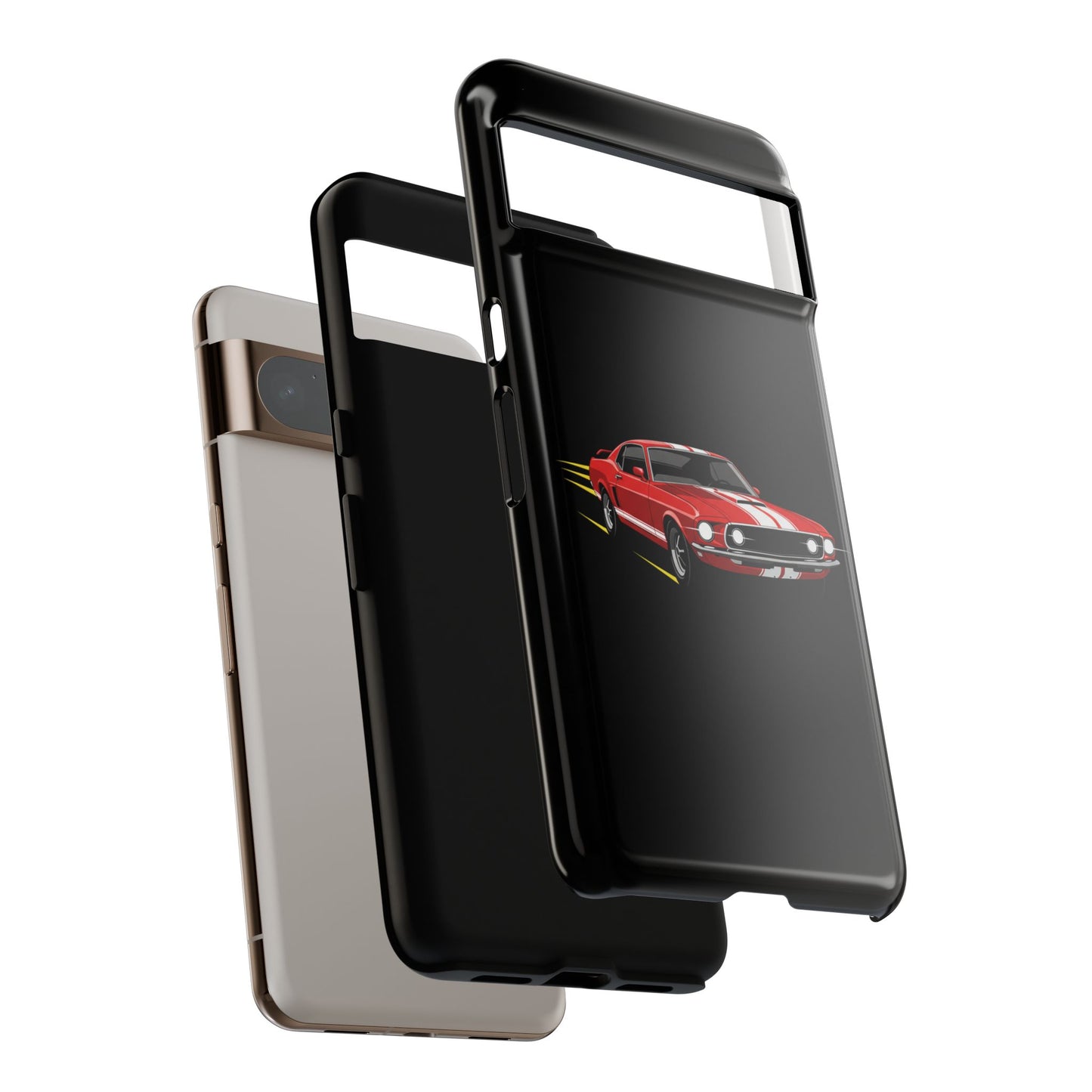 Red Muscle Car Phone Case – Classic Car Racing Tough Protective Case