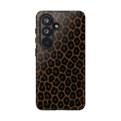 Brown Leopard Print Phone Case | Classic Animal Print Aesthetic Tough Protective Case