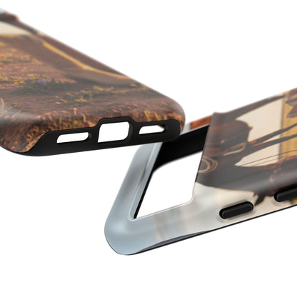 Western Cowboy Boots Phone Case – Rustic Horse Sunset Tough Case (iPhone, Samsung, Pixel)