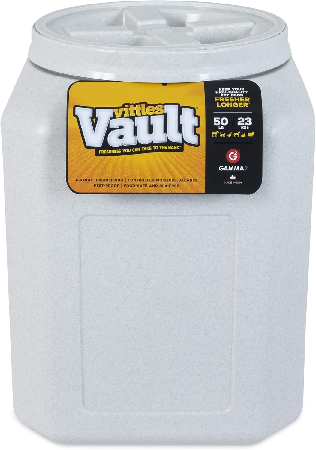 Vittles Vault Pet Food Storage Containers - Sealed Dog and Cat Food Storage Container, Fits up to 80Lbs, Made in the USA - [14"L X 28"H]