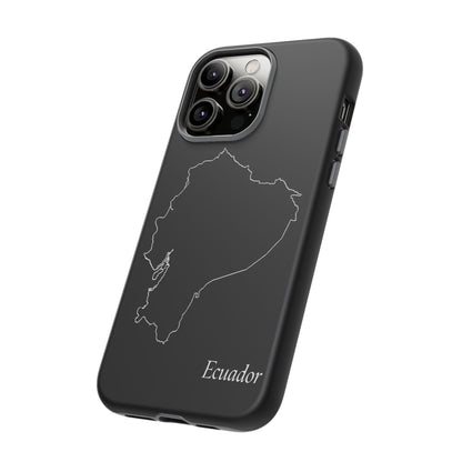 Ecuador Outline Phone Case – Minimal Country Map Tough Case (iPhone, Samsung, Pixel)