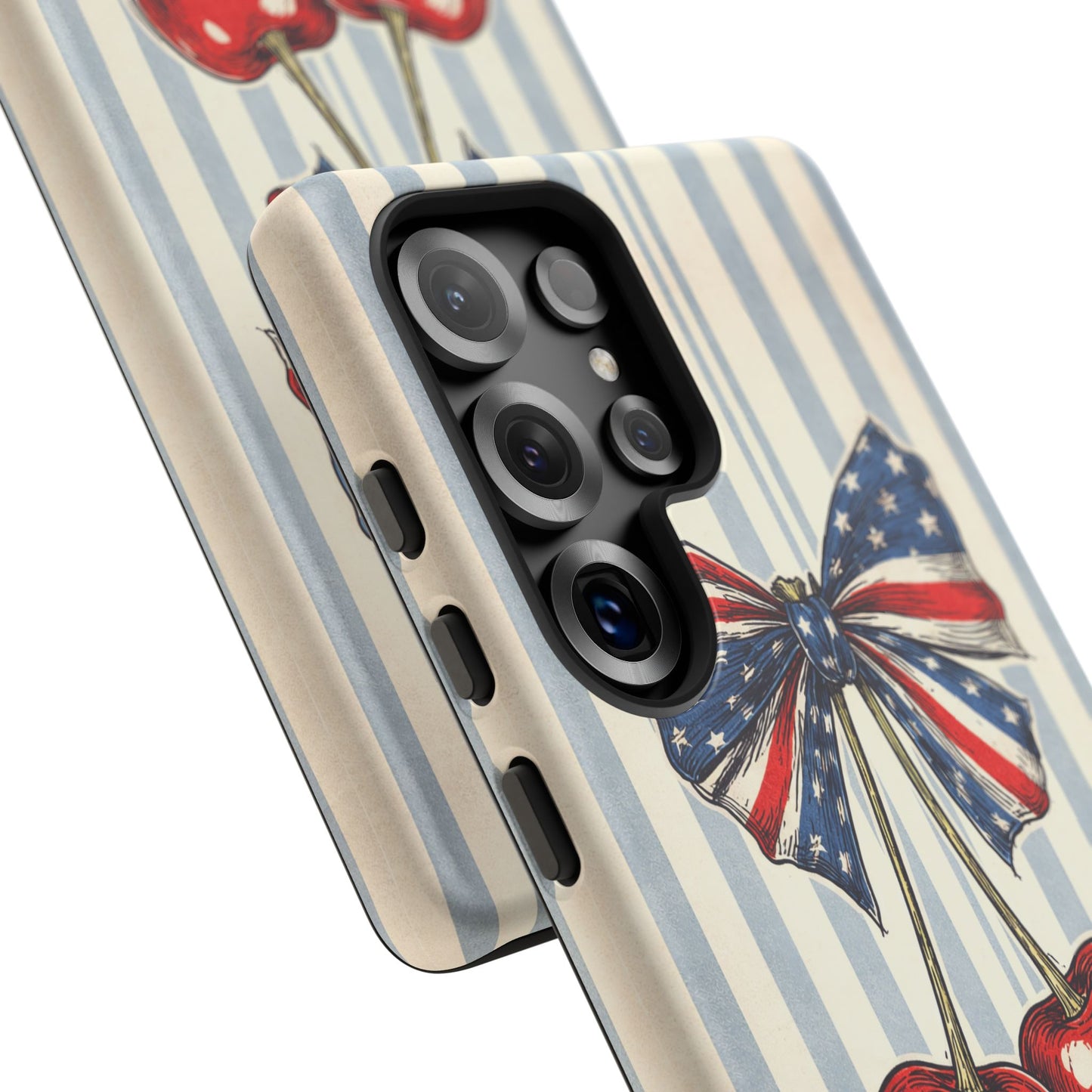 Patriotic Cherry Phone Case Americana Coquette Aesthetic iPhone Samsung