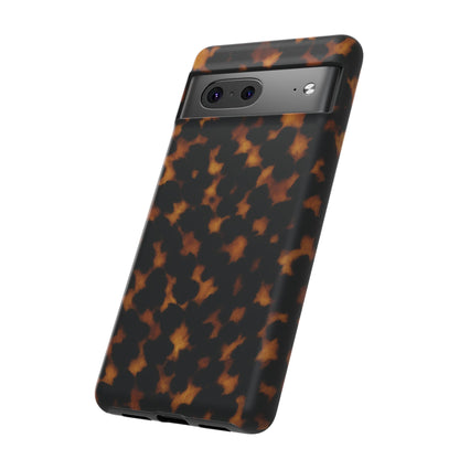 Tortoiseshell Pattern Tough Phone Case | Classic Leopard-Style Protective Cover