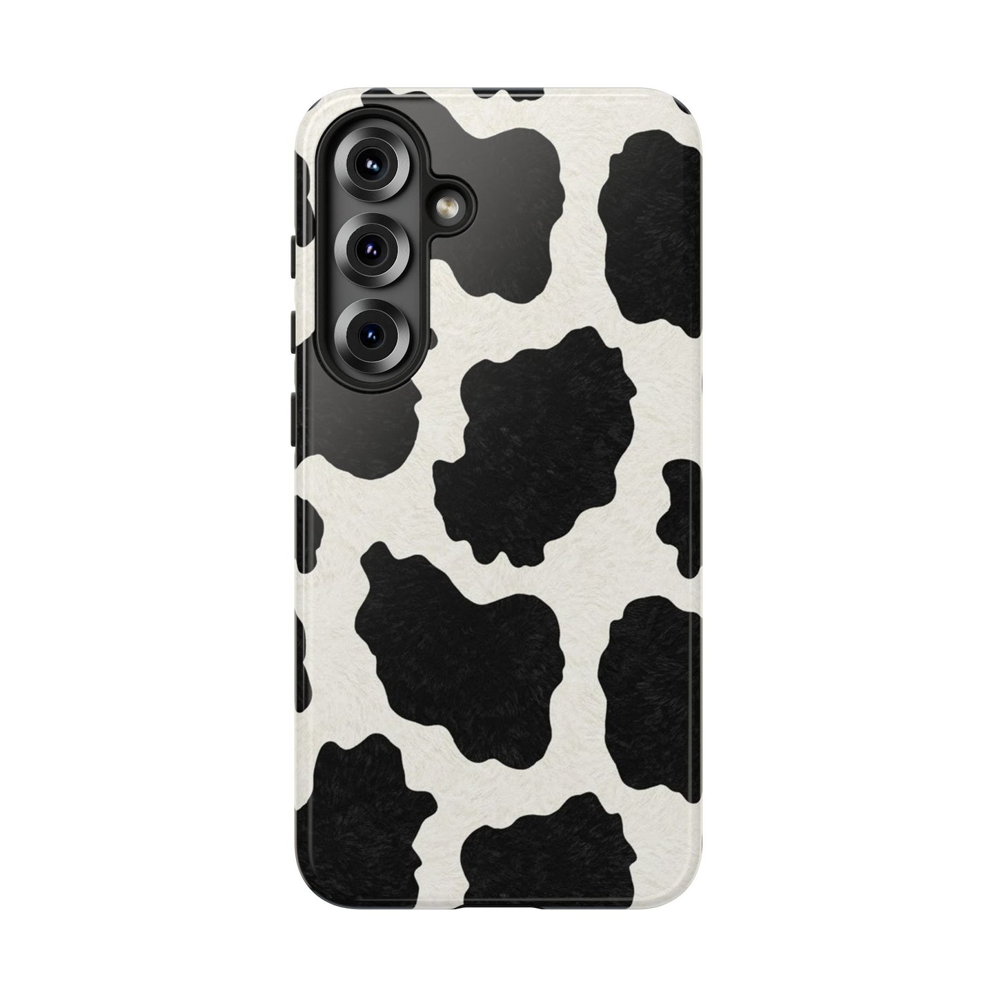 Black & White Cow Print Phone Case | Aesthetic Tough Protective Case