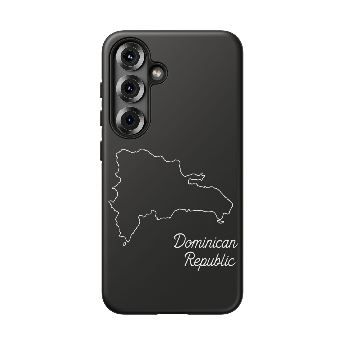 Dominican Republic Outline Phone Case – Minimal Country Map Tough Case (iPhone, Samsung, Pixel)