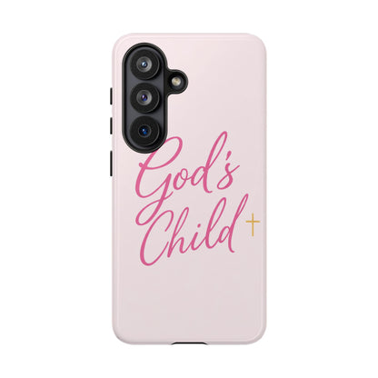 Gods Child Phone Case Christian Pink Aesthetic Tough iPhone Case
