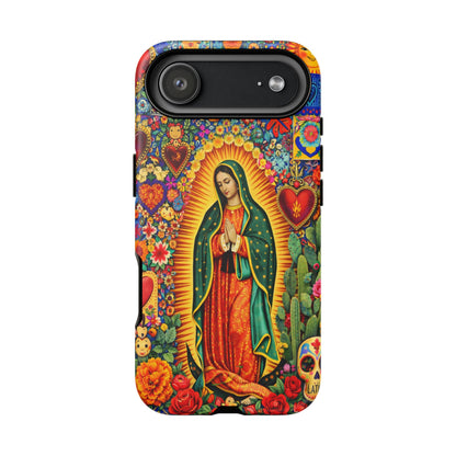 Virgin Mary Guadalupe Phone Case Mexican Folk Art Tough Cover iPhone Samsung