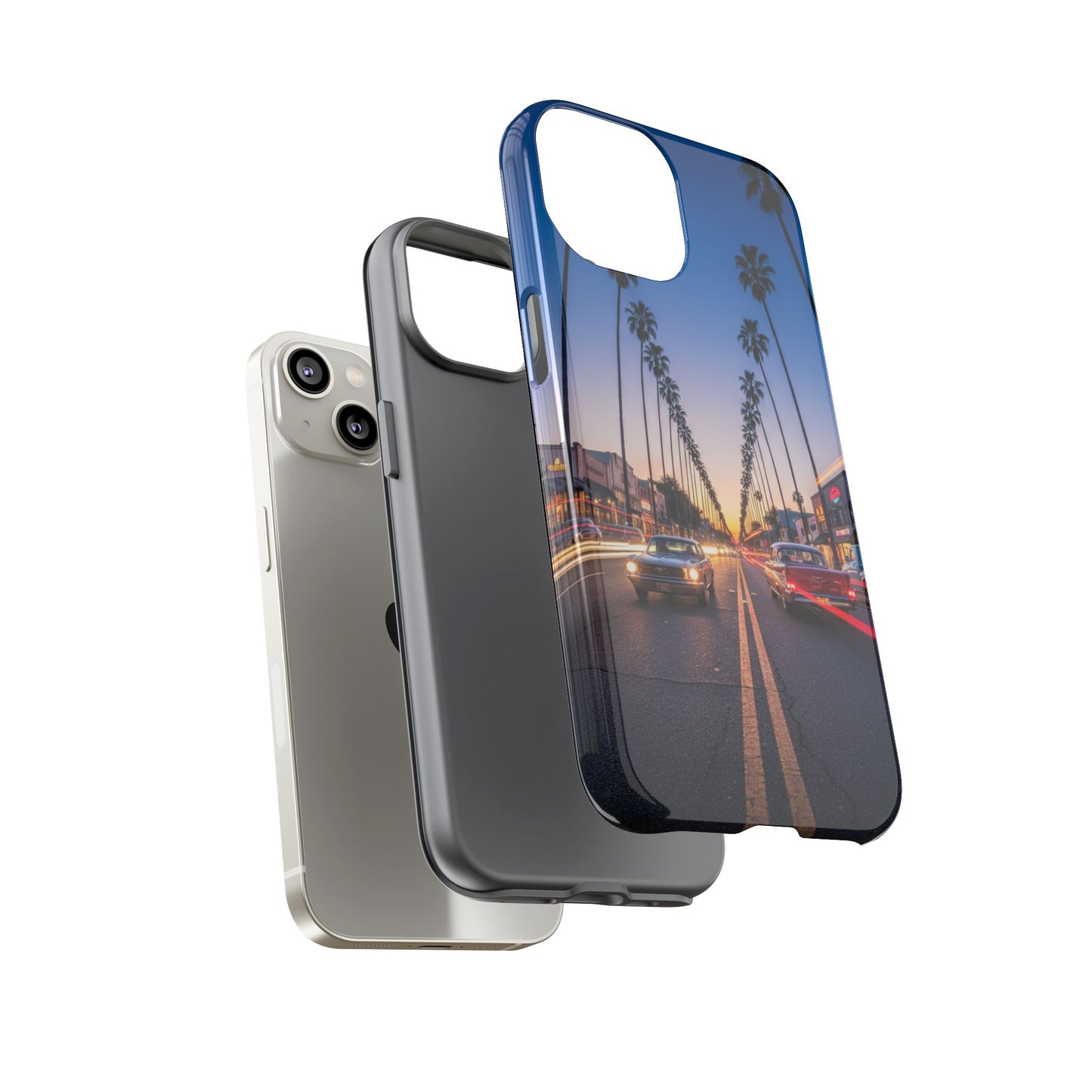 LA Sunset Boulevard Phone Case | Palm Tree Sunset Aesthetic | City Night Tough Case