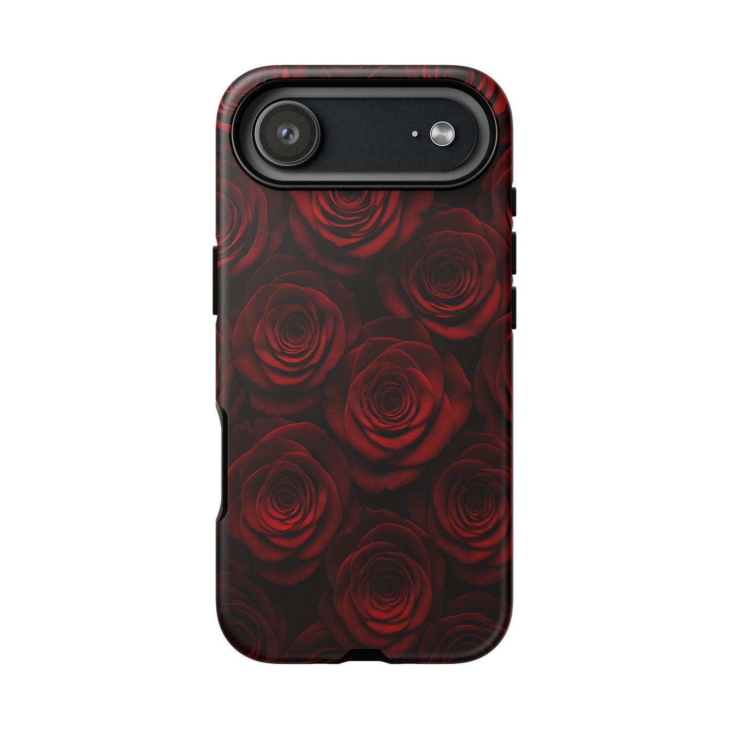 Dark Red Rose Phone Case – Gothic Floral Tough Case (iPhone, Samsung, Pixel)