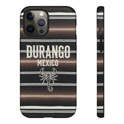 Durango Mexico Phone Case | Serape Scorpion Western Design | Mexican Heritage Tough Case for iPhone & Samsung