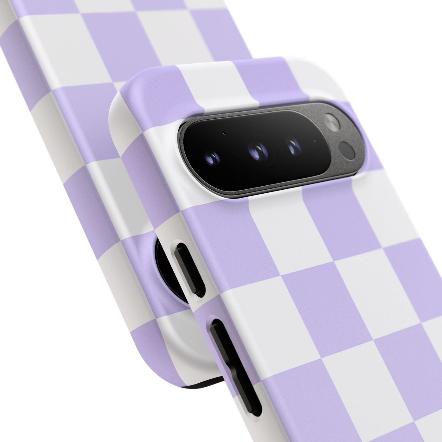 Lavender Checkerboard Phone Case | Pastel Aesthetic Checkered iPhone & Samsung Tough Case