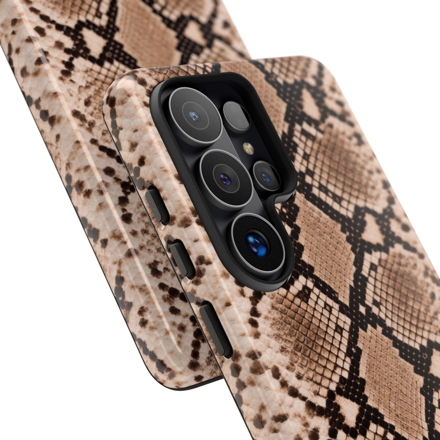 Snake Print Phone Case – Brown Python Pattern Slim Protective Cover for Iphone, Samsung Galaxy and Pixel