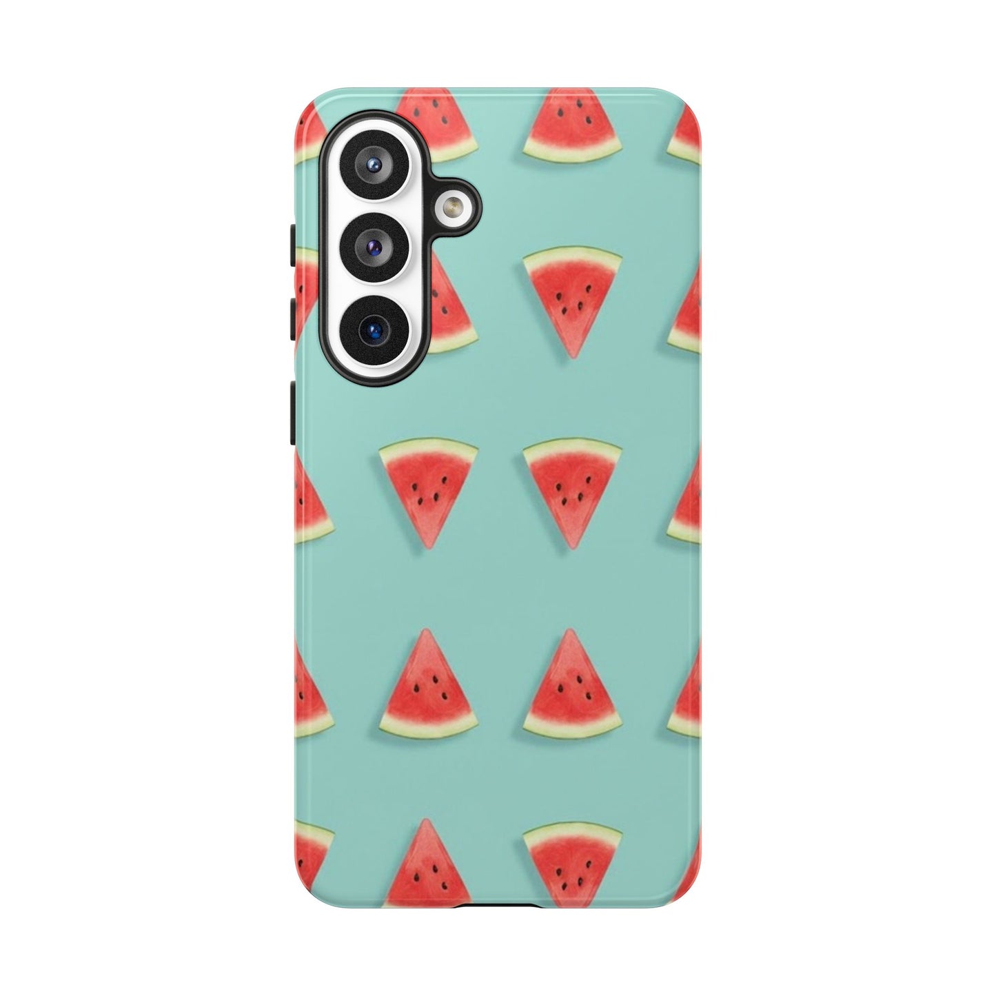 Watermelon Phone Case – Pastel Blue Summer Fruit Tough Case (iPhone, Samsung, Pixel)