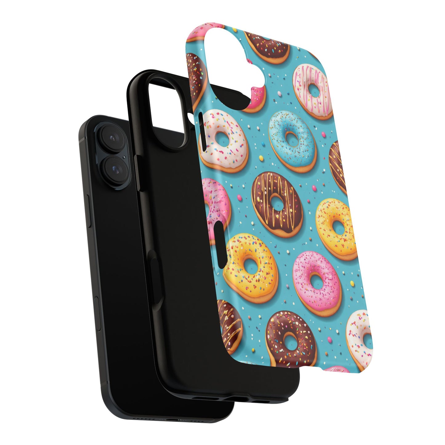Cute Donut Pattern Phone Case – Colorful Sprinkles Dessert Design for Iphone, Samsung Galaxy and Pixel