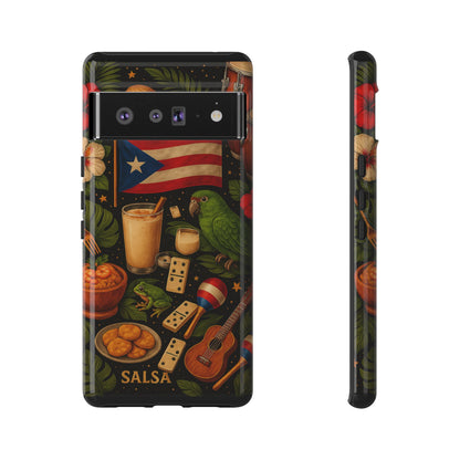 Puerto Rican Culture Phone Case | Boricua Icons Caribbean Aesthetic Tough Protective Case
