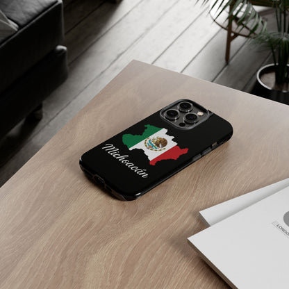 Michoacán Mexico Flag Map Phone Case | Mexican American Pride Tough Case for iPhone & Samsung