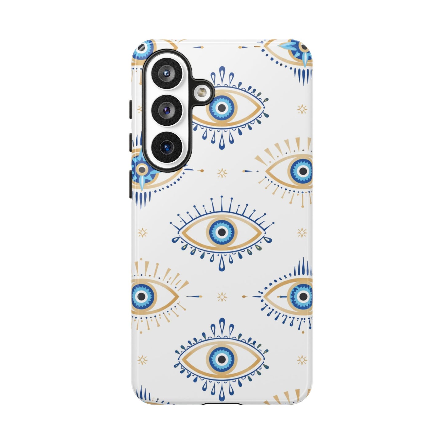 Blue Evil Eye Phone Case – Protective Slim Shockproof Cover for Iphone, Samsung Galaxy and Pixel