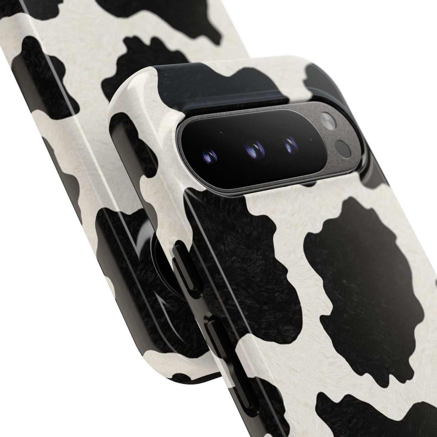 Black & White Cow Print Phone Case | Aesthetic Tough Protective Case