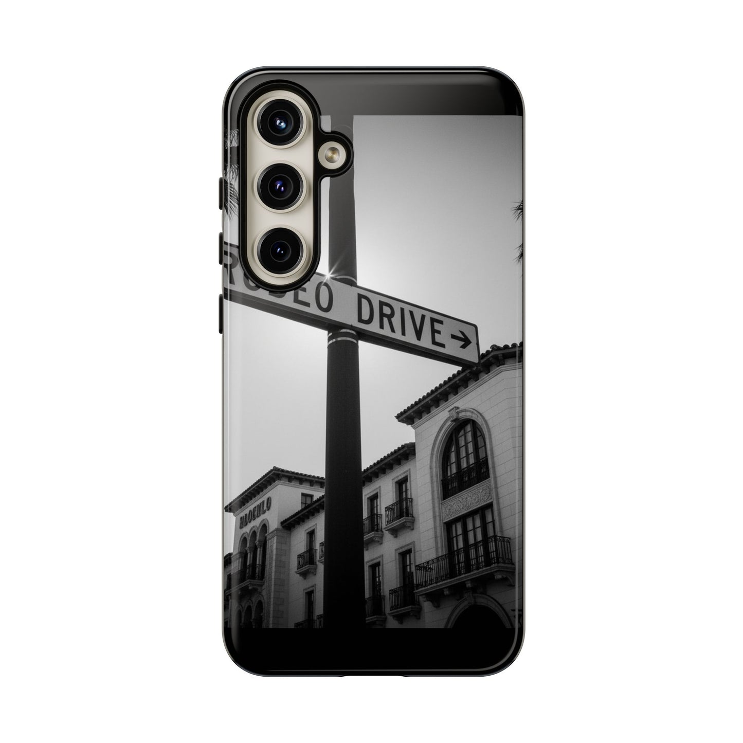 Rodeo Drive Phone Case | Los Angeles Aesthetic Black & White Photography | Luxury LA Street Tough Case for iPhone & Samsung