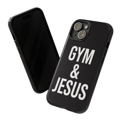 Gym & Jesus Phone Case Christian Faith Workout Gym Motivation Case
