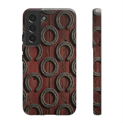 Rustic Horseshoe Western Phone Case – Cowboy Country Ranch Tough Case
