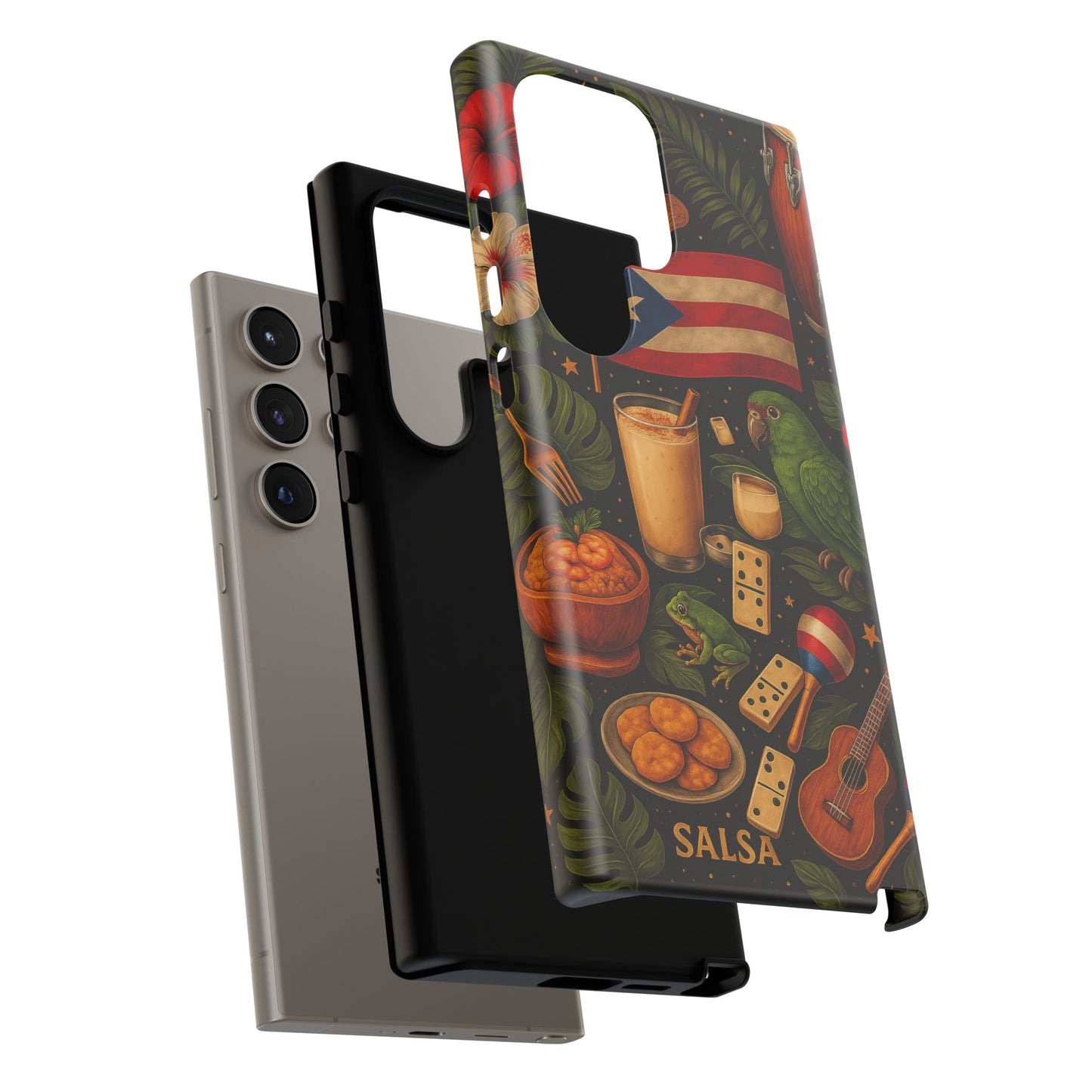 Puerto Rican Culture Phone Case | Boricua Icons Caribbean Aesthetic Tough Protective Case