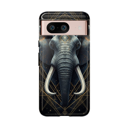 Elephant Mandala Phone Case – Black and Gold Spiritual Elephant Tough Protective Case