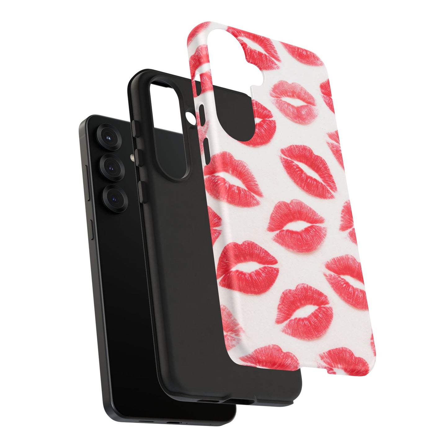 Red Lipstick Kiss Phone Case – Sexy Lip Print Pattern Tough Protective Cover