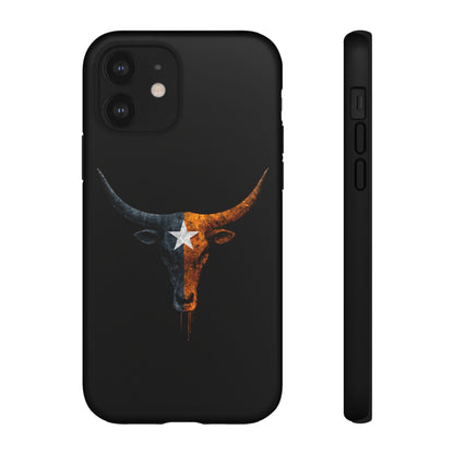 Texas Longhorn Skull Phone Case Western Cowboy Bull iPhone Samsung Cover