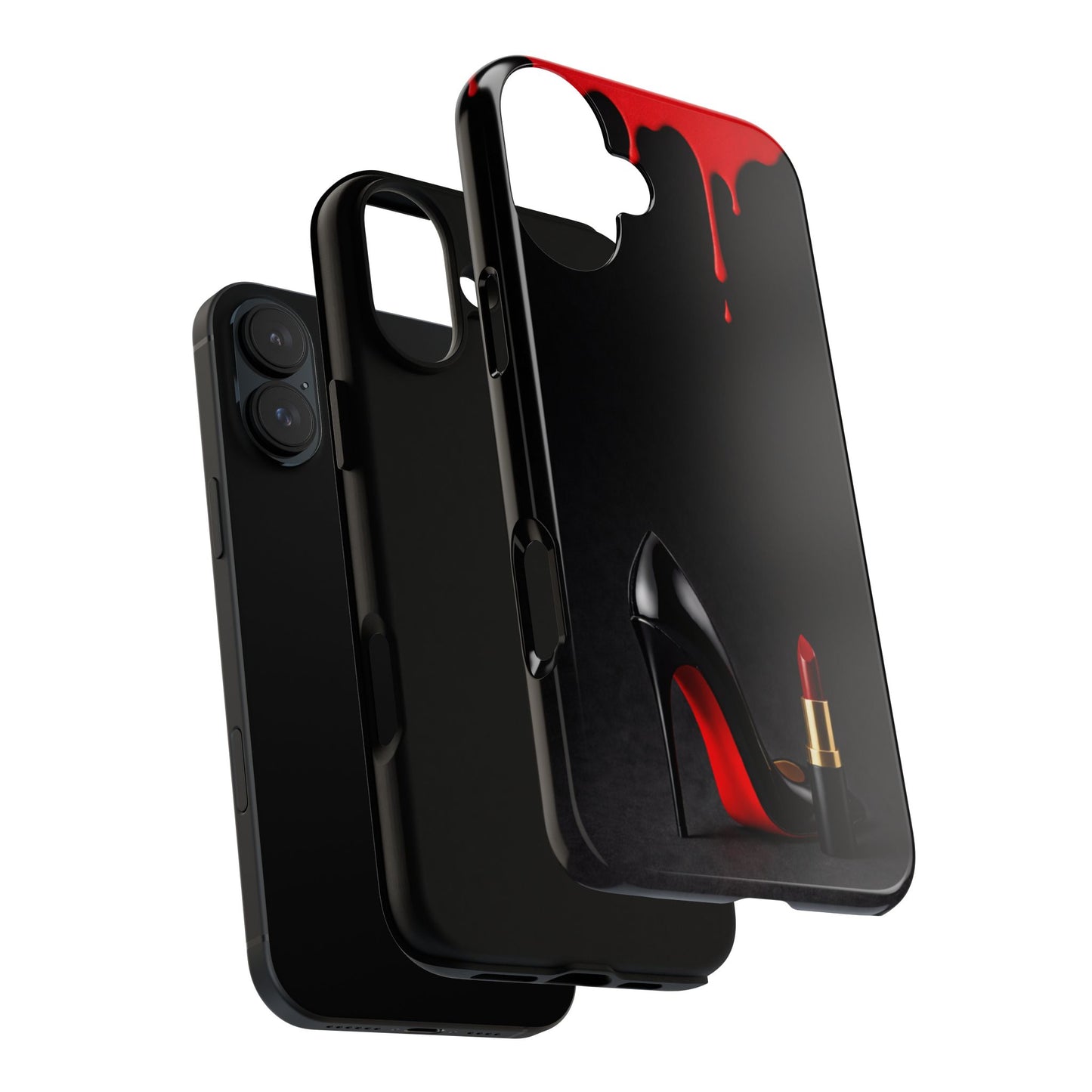 Dark Feminine Red Drip Phone Case – Gothic Glam Tough Cover