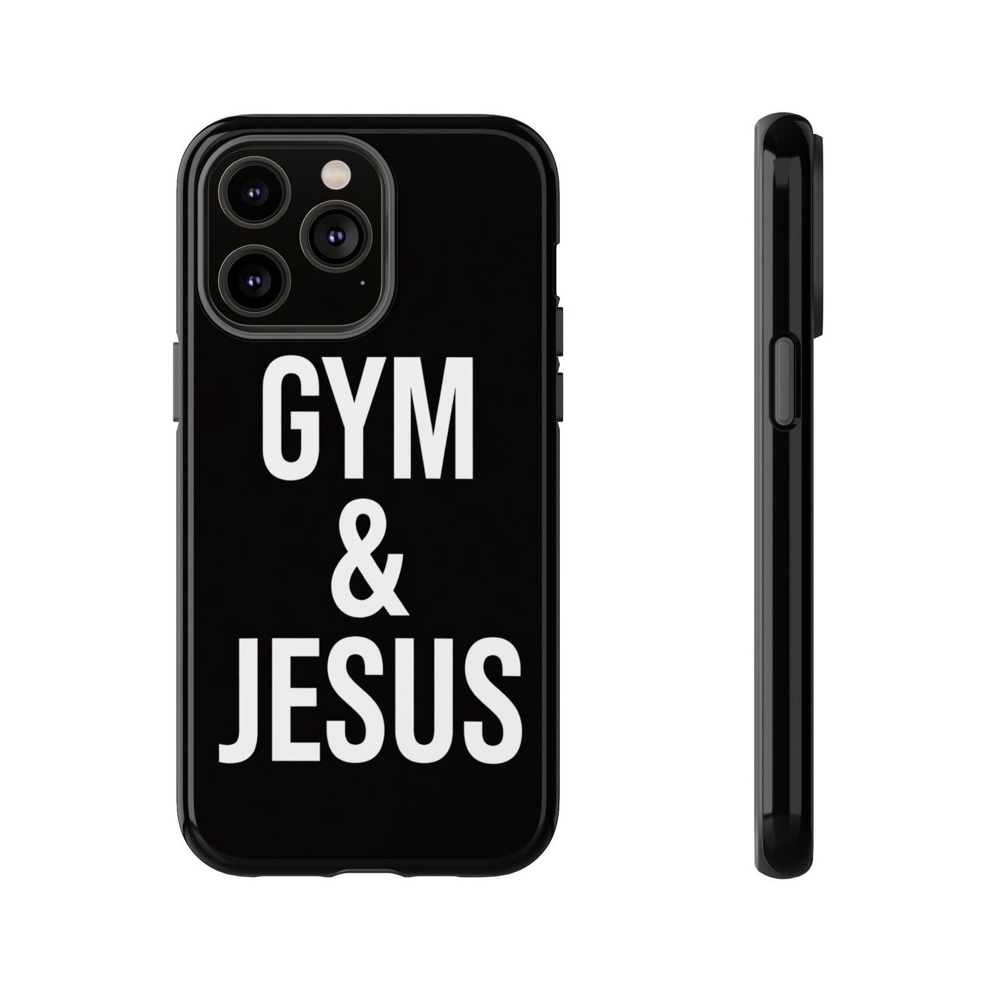 Gym & Jesus Phone Case Christian Faith Workout Gym Motivation Case