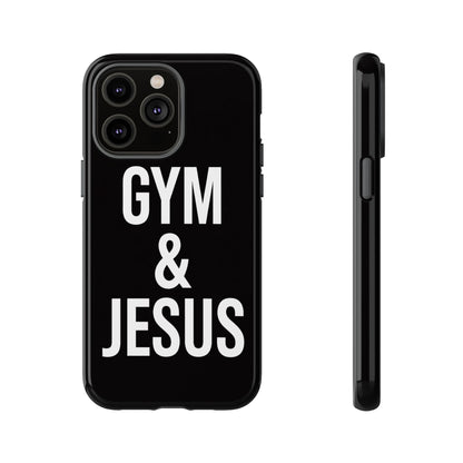 Gym & Jesus Phone Case Christian Faith Workout Gym Motivation Case