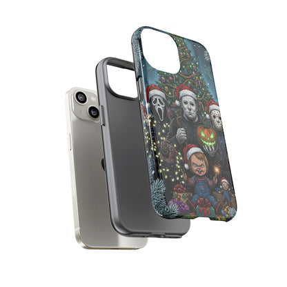 Christmas Horror Phone Case – Festive Slasher Collage Tough Case (iPhone, Samsung, Pixel)