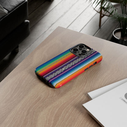 Serape Stripe Phone Case – Colorful Mexican Blanket Pattern Tough Case