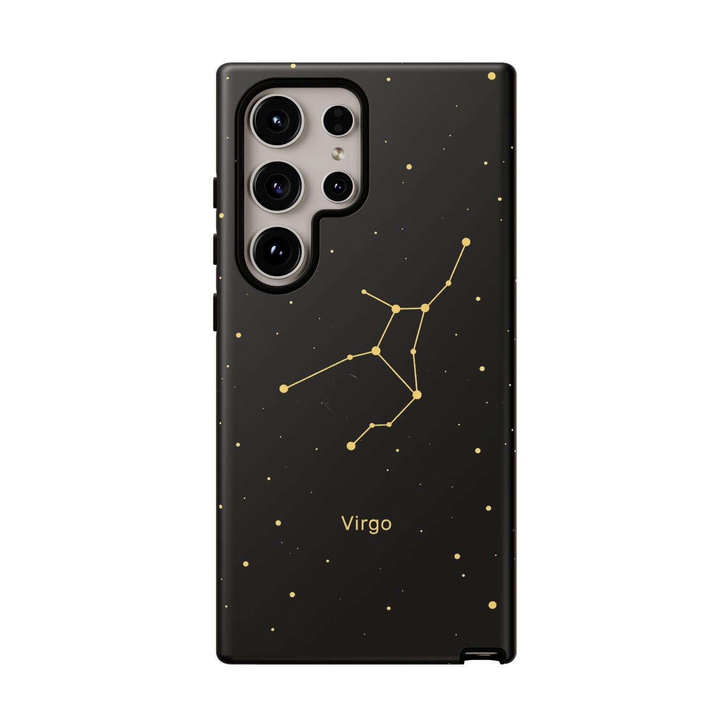 Virgo Zodiac Constellation Phone Case – Luxe Gold Celestial Cover