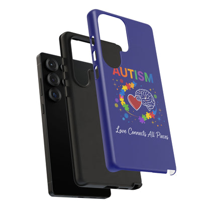 Autism Awareness Tough Case – "Love Connects All Pieces" Phone Case for Iphone, Samsung Galaxy and Pixel