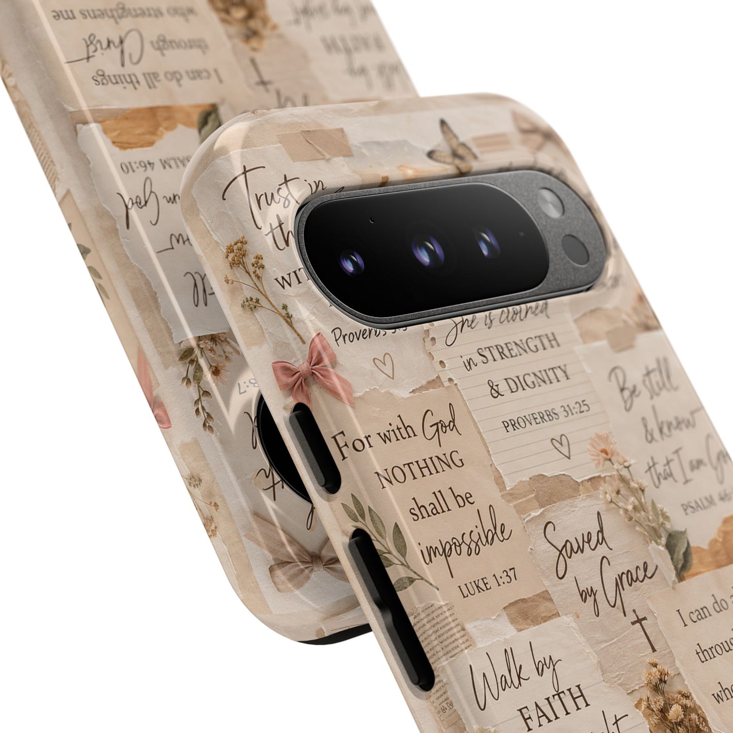 Christian Bible Verse Phone Case | Faith Scripture Aesthetic Floral Christian Case