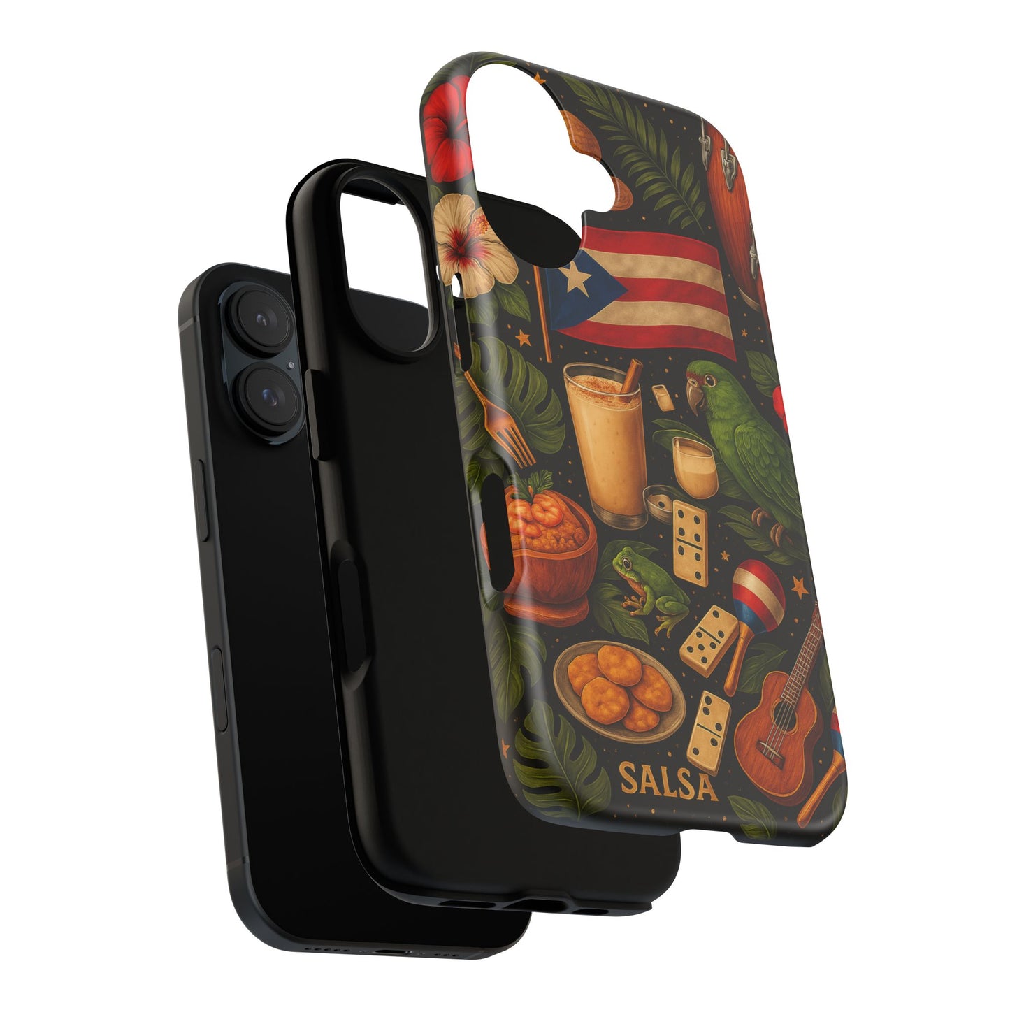 Puerto Rican Culture Phone Case | Boricua Icons Caribbean Aesthetic Tough Protective Case