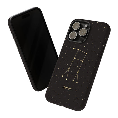 Gemini Zodiac Constellation Phone Case – Luxe Gold Celestial Cover